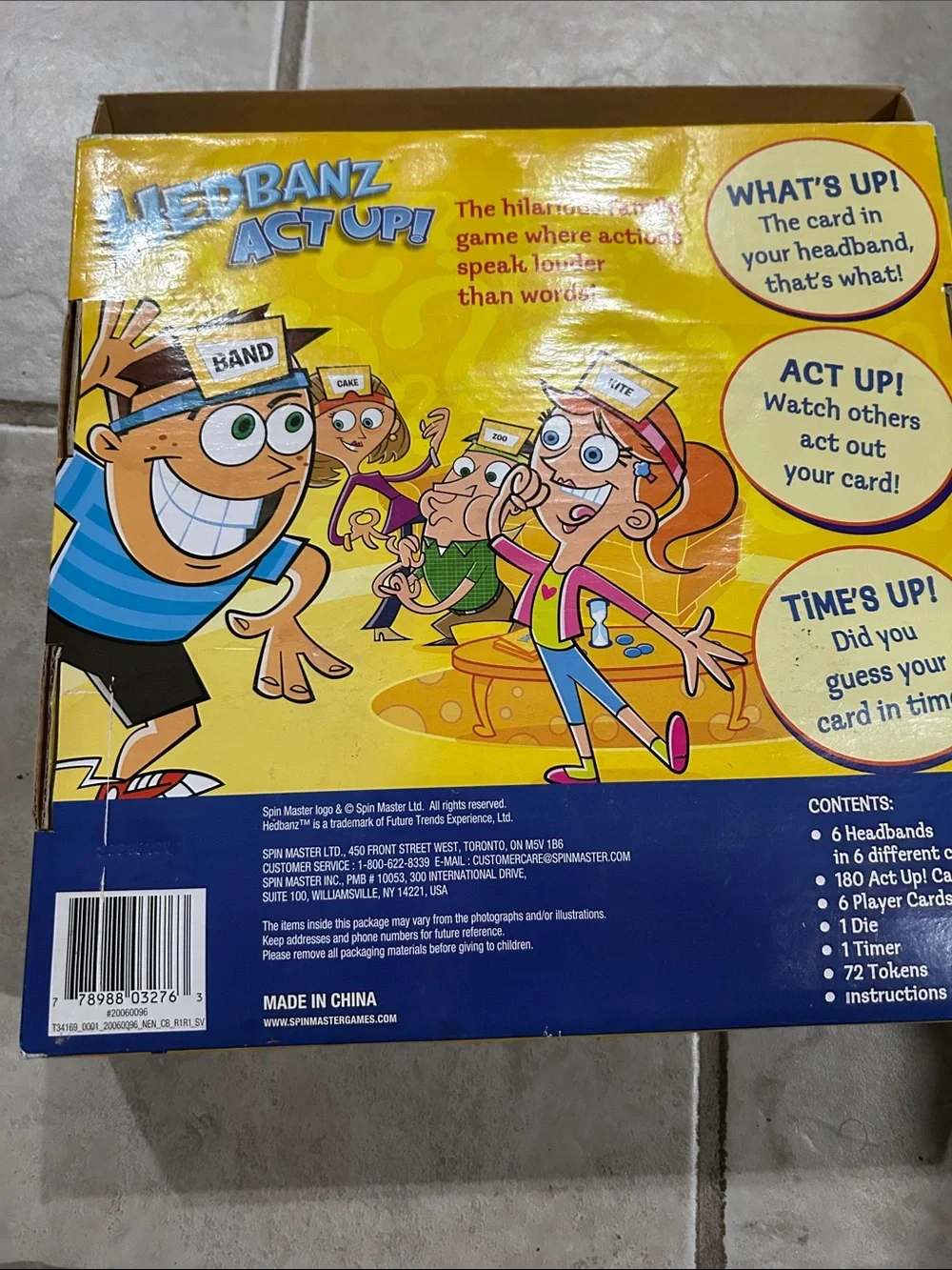 Headbanz Act Up! Family Party Game - Yellow Box